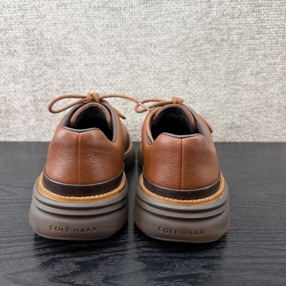 Cole Haan OriginalGrand Oxford Mens 10.5M Brown Pebbled Leather C43637 Cushion